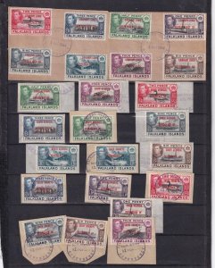 SUPERB COLLECTION OF FALKLAND ISLANDS DEPENDENCIES MNH AND SON CANCELS ETC