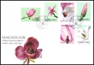 Sweden 2754-2755e Flowers U/A FDC