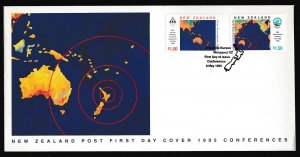 New Zealand Scott 1275-6 FDC - Conferences