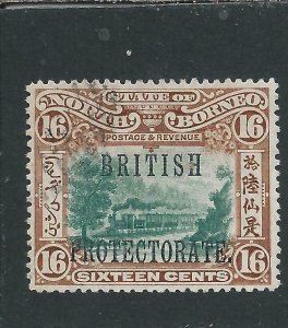 NORTH BORNEO 1901-05 16c GREEN & CHESTNUT PERF 14½-15 FU SG 136a CAT £55