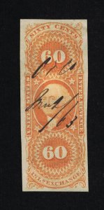 EXCELLENT GENUINE SCOTT #R64a VF-XF 1862-71 ORANGE 1ST ISSUE INLAND EXCH #18535