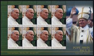 Ascension Island 878 sheet MNH Pope John Paul II