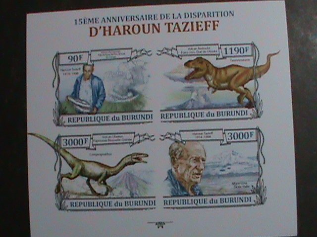 ​BURUNDI STAMP-2012-SC#1345 15TH ANNIVERSARY OF HAROUN TAZIEFF IMPERF-MNH S/S