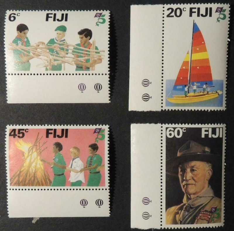 Fiji 1982 75th anniv boy scouts MNH children baden-powell sailing ships 