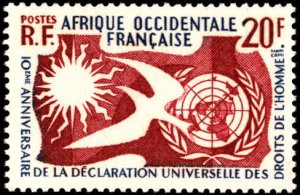 French West Africa #85, Complete Set, 1958, United Nations Related, Never Hinged