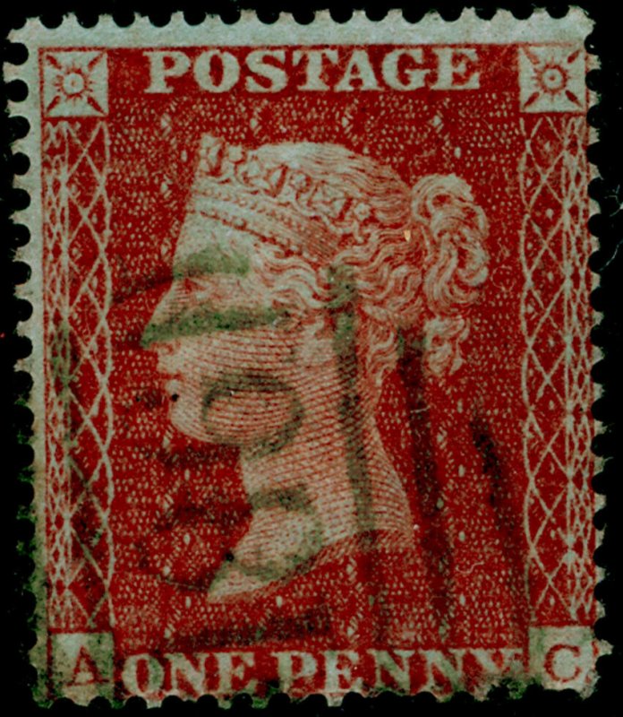 SG21, 1d red-brown, SC16 DIE II, FINE USED. Cat £450+. GREEN POSTMARK. AC 