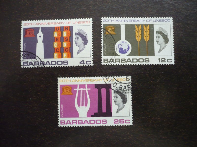 Stamps - Barbados - Scott# 287-289 - Used Set of 3 Stamps