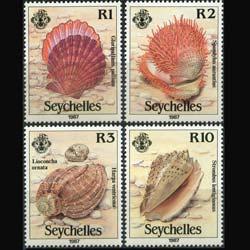 SEYCHELLES 1987 - Scott# 614-7 Sea Shells Set of 4 NH