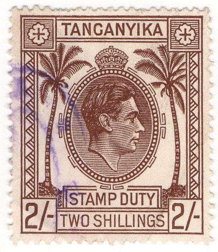 (I.B) KUT Revenue : Tanganyika Stamp Duty 2/-