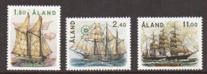 Aland islands   #31-33   MNH  1988  sailing ships