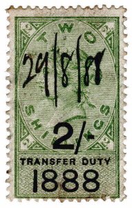 (I.B) QV Revenue : Transfer Duty 2/- (1888) 