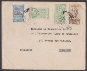 SYRIA - 1947 ENVELOPE TO BELGIUM WITH STAMPS