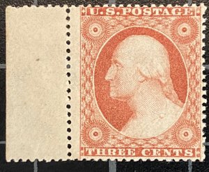 US Stamps-SC# 26 - MOGH - With Selvage - Premium Item - SCV $65.00