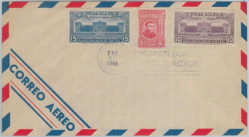 69274 - GUATEMALA - POSTAL HISTORY -    FDC COVER 1946 - QUEZTAL