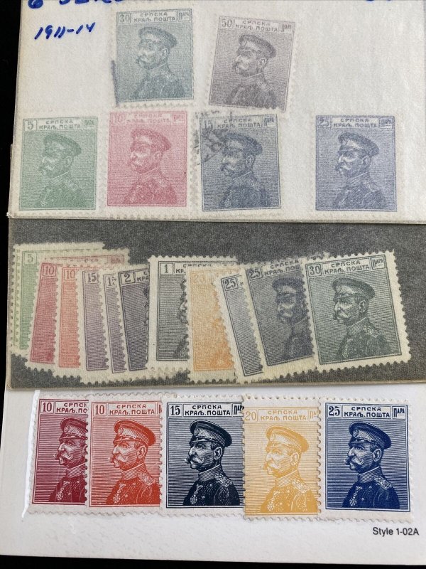 Early Serbia Stamp Sets Wonderful Interesting Lot  #0123