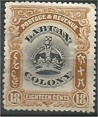 LABUAN, 1902, MH 18c, Crown  Scott 106