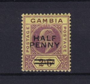 Gambia KEVII 1906 1/2d On 2s 6d SG69 MLH BP16492
