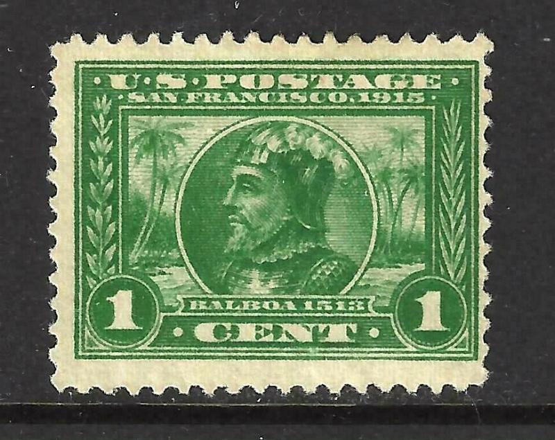 #397 US 1 CENT GREEN PANAMA PACIFIC-MINT-L/H-FINE