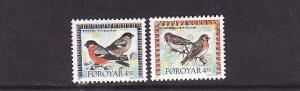 Faroe Is.-Sc#313-14-unused NH bird set-1997-