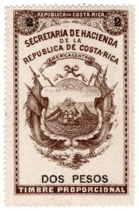 (I.B) Costa Rica Revenue : Duty Stamp 2P