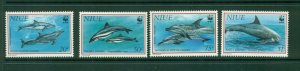 Niue #651-54 (1993 WWF Whales set)  VFMNH CV $15.50