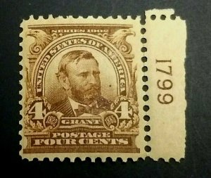 KAPPYSSTAMPS UNITED STATES #303 1903 4c GRANT PLATE # SINGLE MINT GS0979