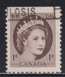 Canada 337as Queen Elizabeth II, Wilding Portrait 1¢ 1954