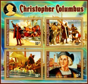 Stamps.Ships.Christopher Columbus 2020 year 1+1 sheets perforated Burundi
