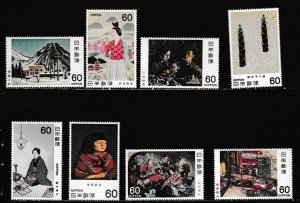 Japan # 1443-1450, Modern Japan Art, Mint NH, 1/2 Cat.