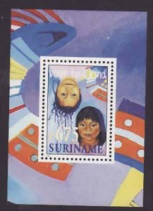 Surinam-Sc#1117- id8-unused NH sheet-Child Care-1997-