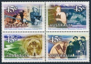 Australia 1765-1768a,MNH. Snowy Mountains Hydroelectric Projects,50th Ann.1999.