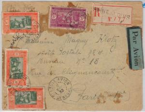 45191 - SENEGAL -  POSTAL HISTORY:  REGISTERED COVER  Saint-Louis to FRANCE 1932