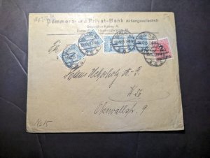 1923 Germany Weimar Republic Inflation Cover Berlin Local Use Private Bank