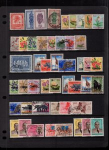 Belgian Africa Congo, Ruanda, etc 1940's-70's Collection 239 Stamps Mint-Used