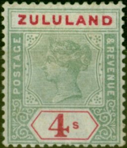 Zululand 1894 4s Green & Carmine SG27 Good MM 