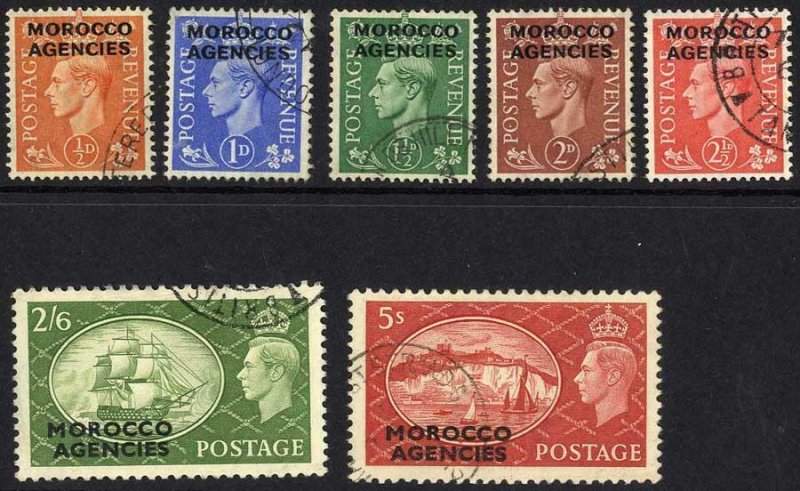 Morocco Agencies SG94/100 Set of 7 Superb used Cat 60 pounds