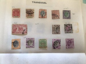 Transvaal  folded album page mounted mint used stamps & £1 A6306