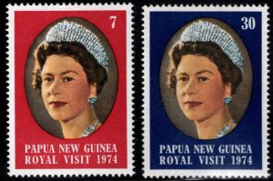 PNG Papua New Guinea Scott 397-398 MNH** QE2 set