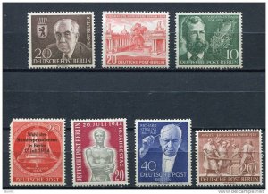 Germany/Berlin Accumulation 1954 Sc 9N103-7 9N111-2 Mi 115-9 124-5 MNH Cv 65 eur