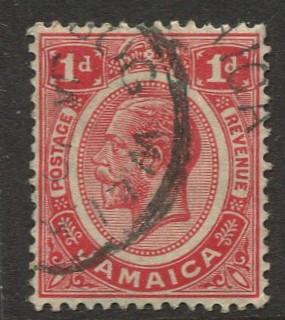 Jamaica -Scott 61 - KGV Definitive -1916 - Used - Single 1p Stamp