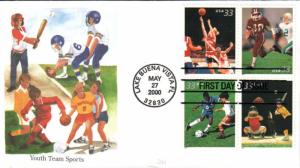 #3399-3402 Youth Team Sports Edken FDC