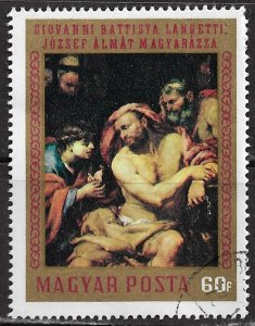 Hungary ~ Scott # 2024 ~ Used ~ Joseph Telling Dream by Giovanni Langetti ~ CTO