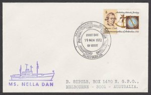 AUSTRALIA ANTARCTIC 1972 cover ex Macquarie. - MS Nella Dan ship cachet.....L965