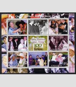 Kyrgyzstan 2000 QUEEN MOTHER'S 100th. Birthday Sheet Mint (NH) VF