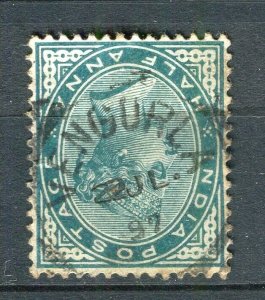 INDIA; 1890s early classic QV issue 1/2a. value, + fair Postmark, Vengurla