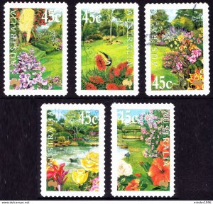 AUSTRALIA 2000 45c International Flowers & Gardens Exhibition Set of 5 Self A...