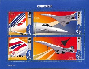 A9012 - LIBERIA - MISPERF ERROR Stamp Sheet - 2022 - Transport, Concorde-