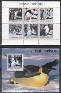 St Thomas & Principe 1483-86 Birds and Penguins Mint NH