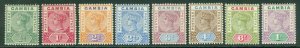 SG 37-44 Gambia 1898-1902. ½d to 1/- set of 8. Fine mounted mint CAT £130