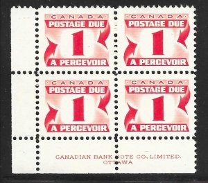 Canada J28: 1c Numeral, MNH, VF